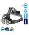GLOBOSTAR® HEADLAMP 79062 Φακός Κεφαλής LED 40W 4000lm 15~60° DC 5V με USB-C με Επαναφορτιζόμενη Μπαταρία Li-ion 3.7V 2x18650 6000mAh Αδιάβροχο IP54 Ψυχρό Λευκό 6000K - CREE XML2-T6 Chip - Μ9.2 x Π3 x Υ4.5cm - 1 Χρόνο Εγγύηση